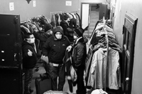 Soup Kitchen : St Luke's Lutheran Church : Hell's Kitchen : Food queues : Food lines : Hell's Kitchen : Streetlife, New York, Photo by Richard Moore